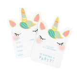 Talking Tables Party Invitations 8pk - Unicorn