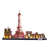 CubicFun 115pc 3D Puzzle with LED Lighting - Paris Cityline