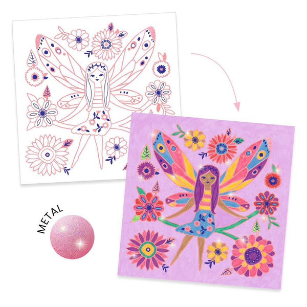 Djeco Shiny Colouring Kit - Little Wings