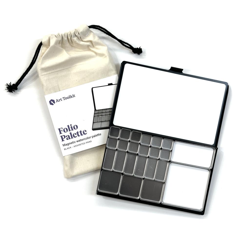 Art Toolkit Watercolour Palette - Folio Assorted Pan, Black – Midoco ...