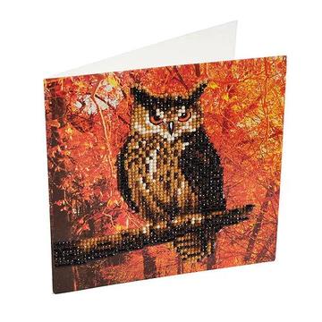Craft Buddy DIY Crystal Art Card Kit - Autumn Owl