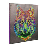 Craft Buddy DIY Crystal Art Medium Framed Kit - Colourful Wolf