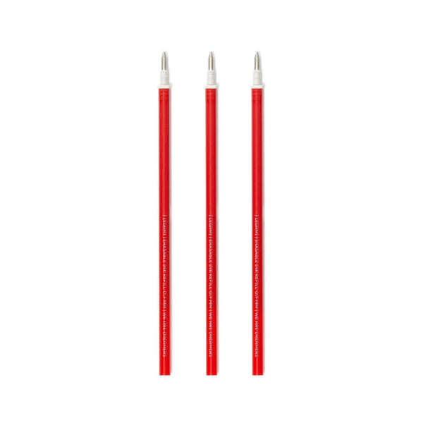Legami Erasable Gel Pen Refills 3pk Red