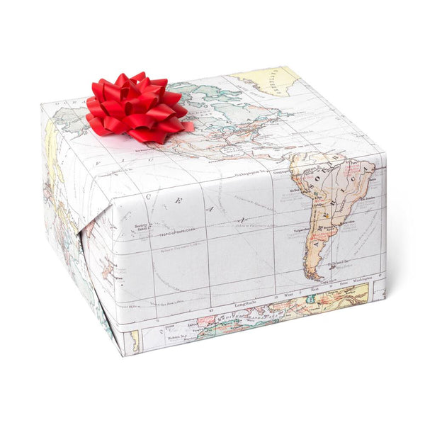 Legami Gift Wrap Roll - Map