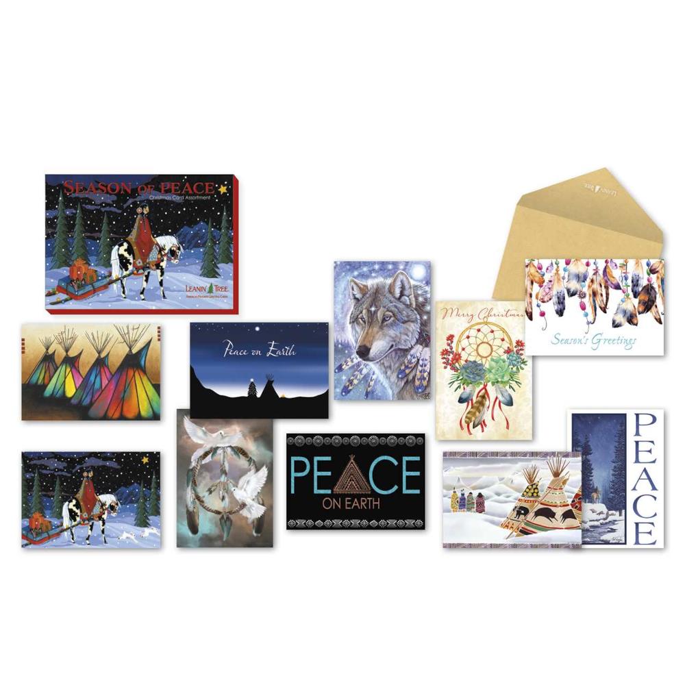 Leanin' Tree Holiday Boxed Cards 20pk - Season Of Peace Assortment ...
