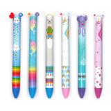 Snifty Twice As Nice Rainbow 2-Colour Click Pens, Assorted