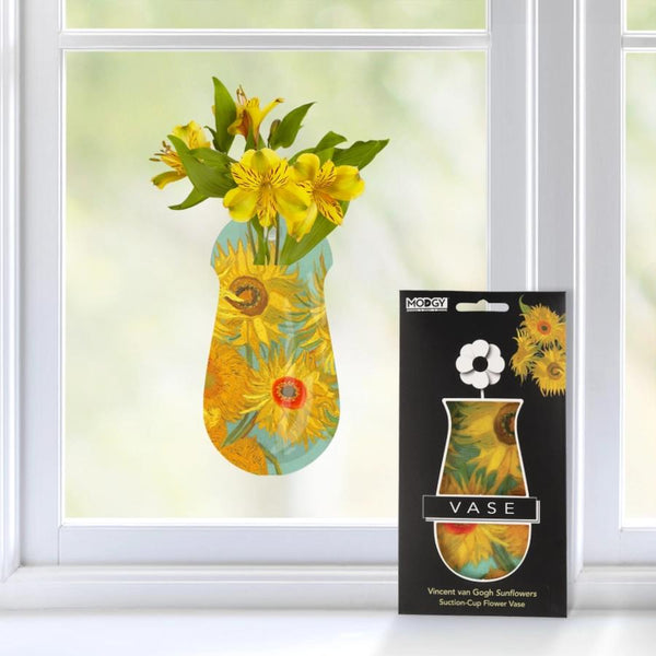 Modgy Suction Cup Vase - Van Gogh: Sunflowers