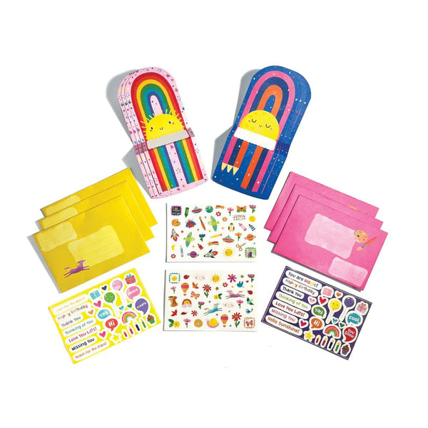 Ooly Tiny Tadas! Notecards and Sticker Set - Hello Rainbows