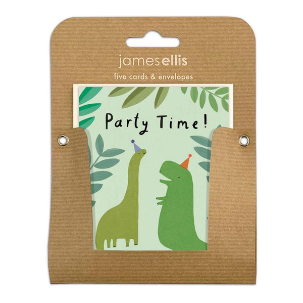 James Ellis Party Invitations 5pk - Dinos