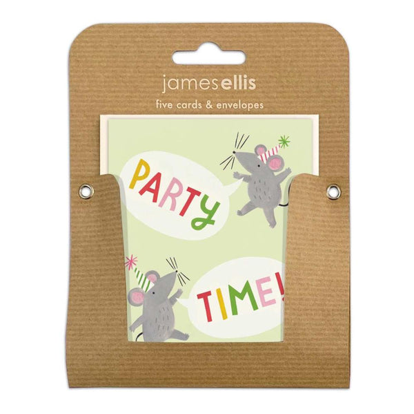 James Ellis Party Invitations 5pk - Mice