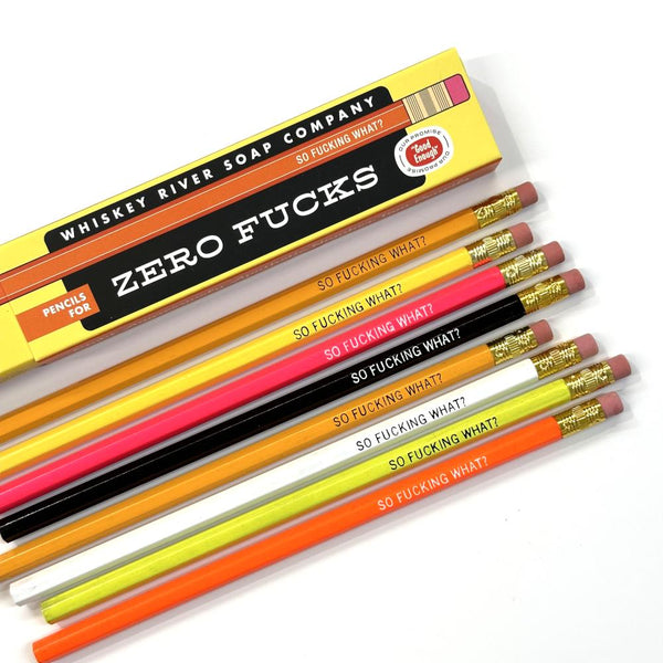 Whiskey River Soap Co. Pencil Set 8pk - Zero F*cks