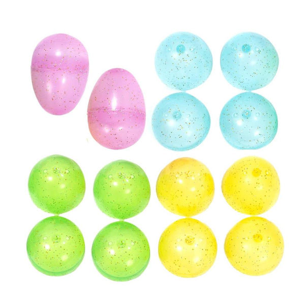 Easter Treasures Filler Eggs 8pk Glitter