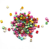 Angels Craft 6mm Beads, Approx 150-ct - Multi-Coloured Metallic Alphabet