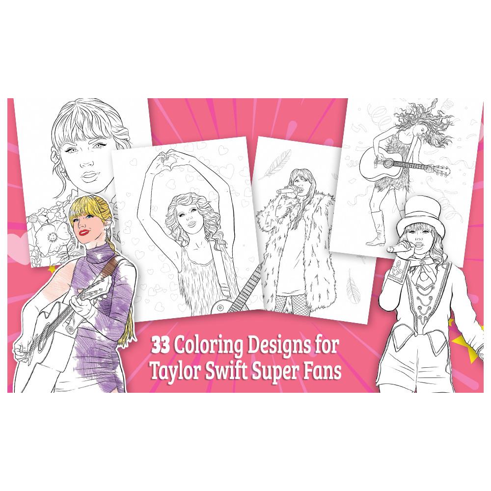 Super Fantastic Taylor Swift Coloring & Activity Book Midoco Art