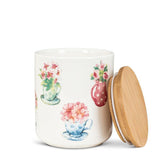 Abbott Canister, Small - Flower Teacups (Ó)