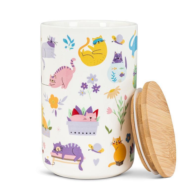 Abbott Canister, Large - Cats & Flowers – Midoco Art & Office Supplies