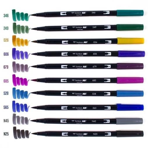 Tombow Dual Brush Pen Set 10pk Bohemian