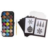 Yasutomo Shimmer & Shine Pearlescent Paint & Stencil Kit, Winter Edition