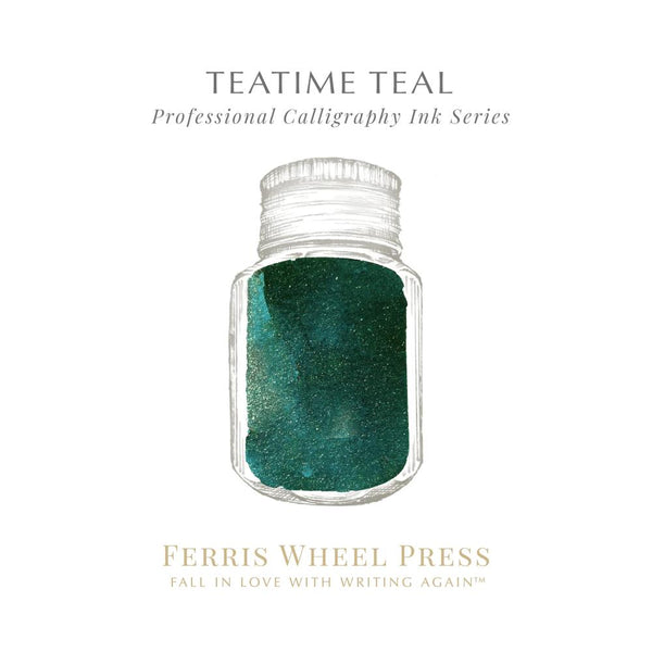 Ferris Wheel Press Bottled Calligraphy Ink - 28ml Teatime Teal