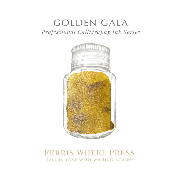 Ferris Wheel Press Bottled Calligraphy Ink - 28ml Golden Gala