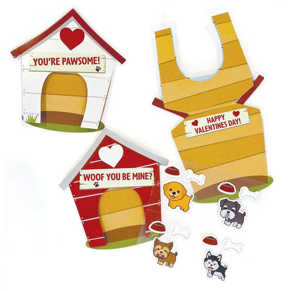 Paper House Valentine Cards Set 28pk Dog House