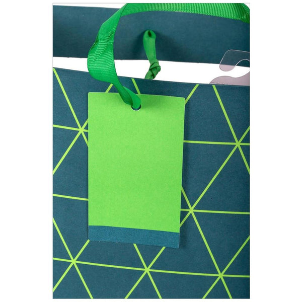 Paper Trendz Geometric Teal Gift Bag - Jumbo