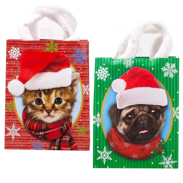 Paper Trendz Holiday Pets Gift Bag - Medium, Assorted
