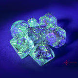 Chessex Nebula 7pc Polyhedral Dice Set - Nocturnal & Blue Luminary