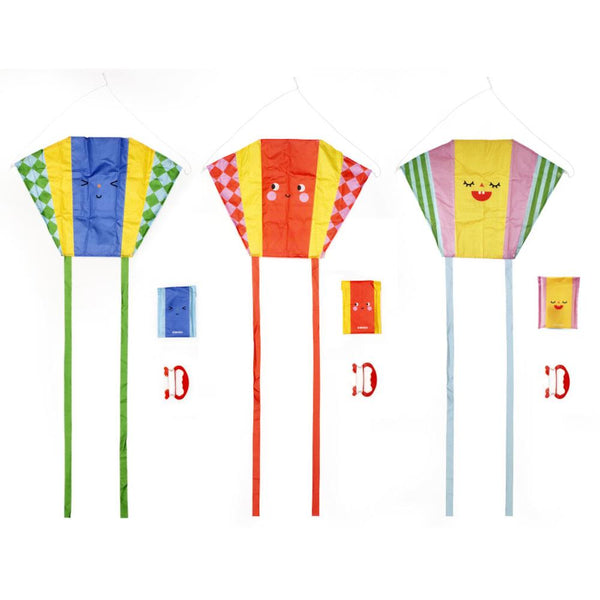 Kikkerland Kidoki Funny Face Kite, Assorted