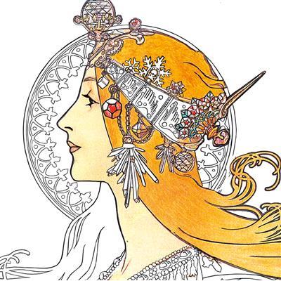 Fridolin Colouring Art Kit - Art Nouveau