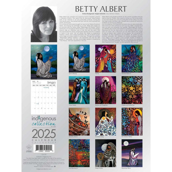 Indigenous Collection 2025 Wall Calendar - Betty Albert
