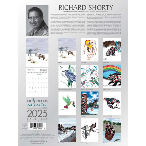 Indigenous Collection 2025 Wall Calendar - Richard Shorty