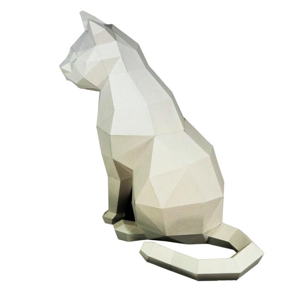 PaperCraft World 3D Model DIY Kit - White Cat