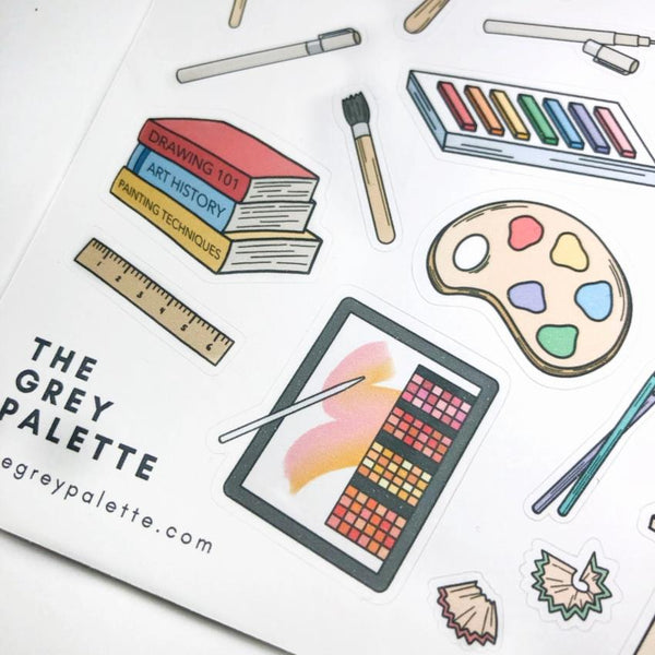 The Grey Palette Sticker Sheet - Drawing & Painting