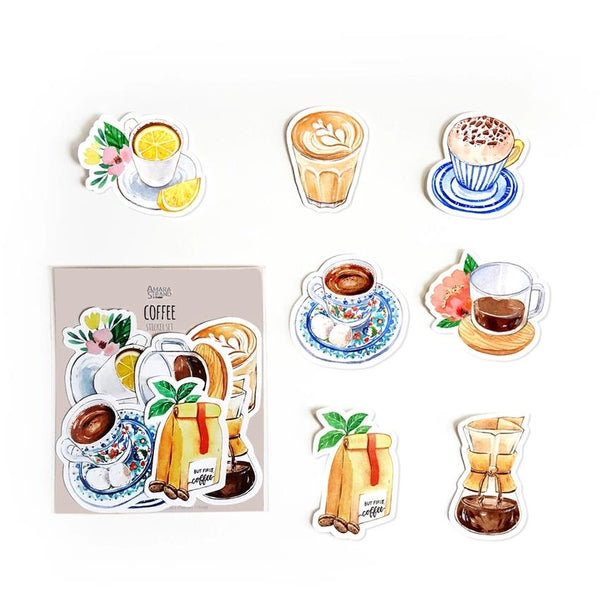 Amara Strand Studio Sticker Set - Coffee