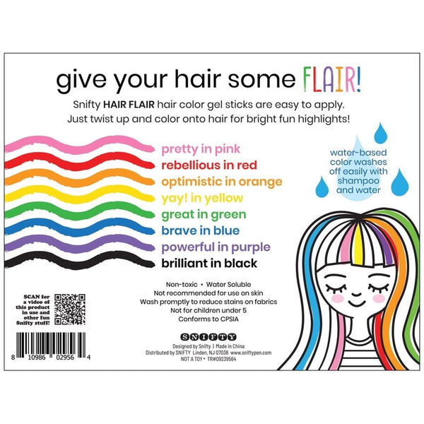 Snifty Hair Flair Color Gel Sticks 8pk