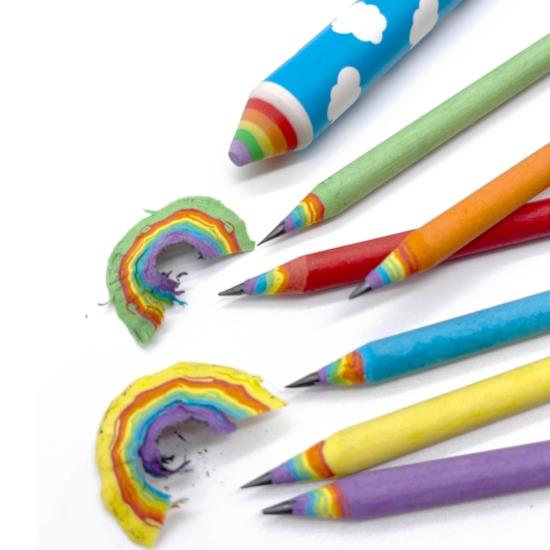 Snifty Recycled Rainbow Pencils & Eraser Set