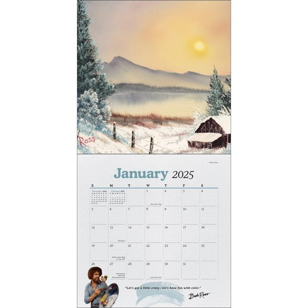 Rizzoli 2025 Wall Calendar Bob Ross Midoco Art & Office Supplies