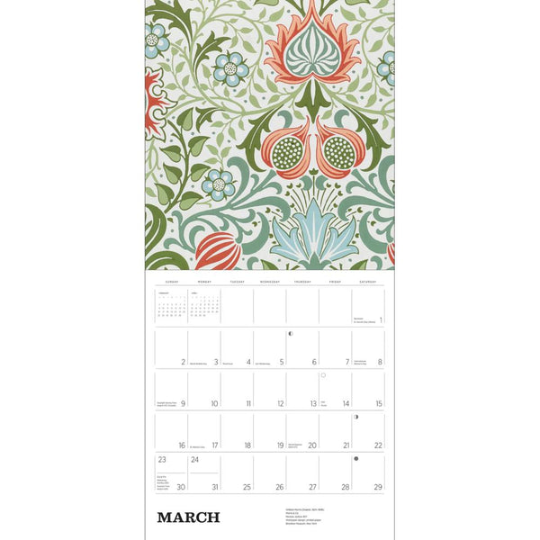 Pomegranate 2025 Wall Calendar William Morris Arts & Crafts Designs