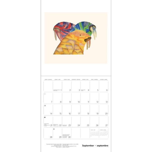 Pomegranate 2025 Wall Calendar Inuit Art Kinngait Midoco Art