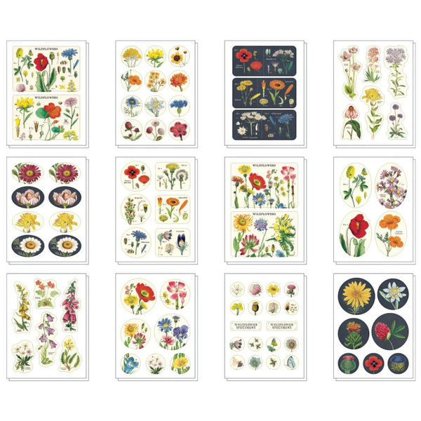 Cavallini Decorative Sticker Set - Wildflowers