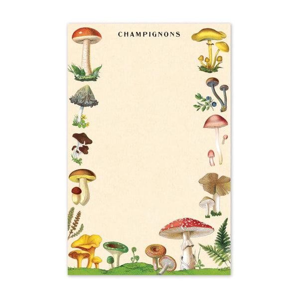 Cavallini Notepad - Mushrooms