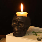 Ghostly Ghouls Ceramic Skull Tealight Holder