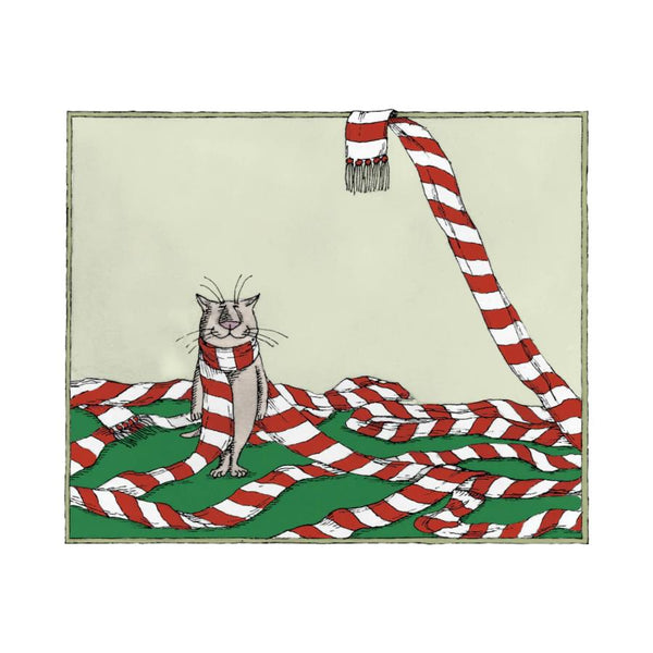 Pomegranate Holiday Cards 12pk Edward Gorey: Scarf Cat