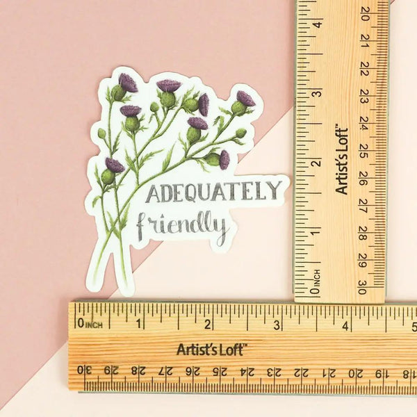 Naughty Florals Vinyl Sticker - Adequately Friendly