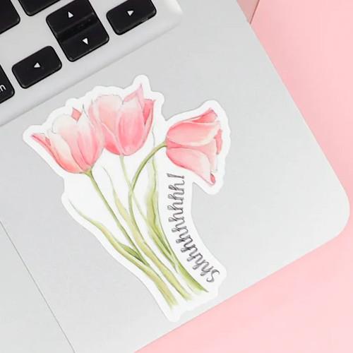 Naughty Florals Vinyl Sticker - Shhhhhhhhhh!