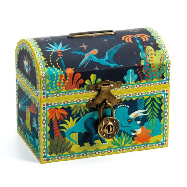 Djeco Locking Money Box - Dinosaur