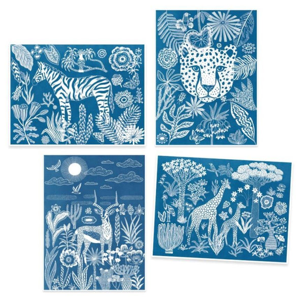 Djeco Cyanotype Kit - Night-Time in the Savannah