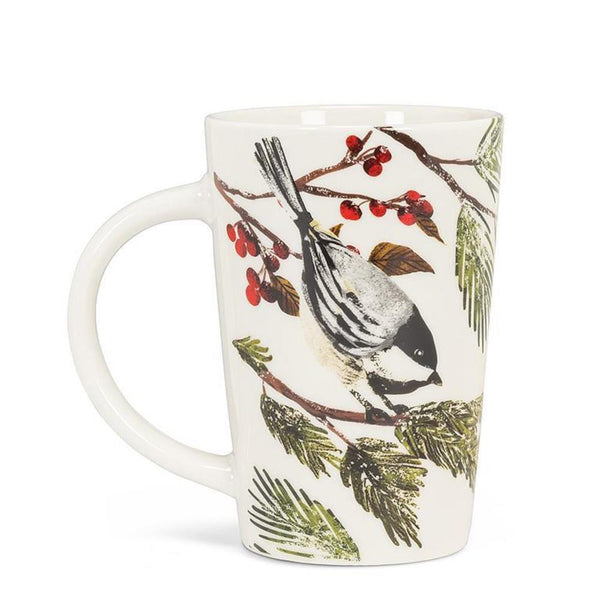 Abbott Bone China Mug 14oz Chickadee on Branch