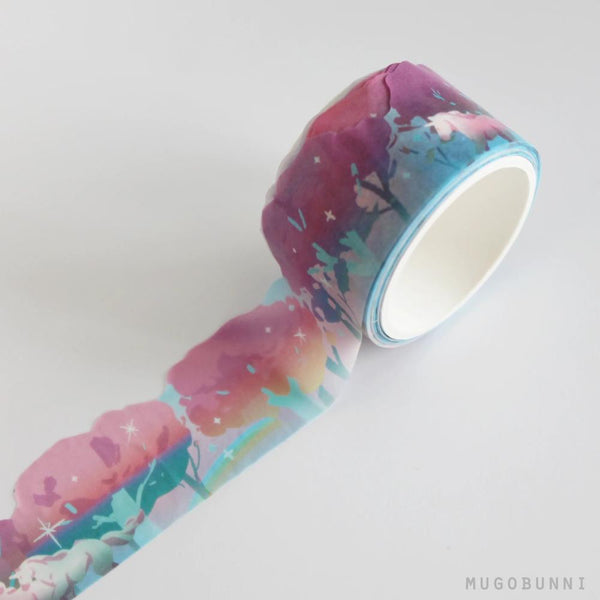 Mugobunni Washi Tape, Die Cut - Pastel Rainbow Unicorn